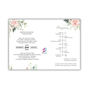 Esküvői meghívó pasztell színekkel - esküvő - meghívó & kártya - meghívó - Meska.hu
