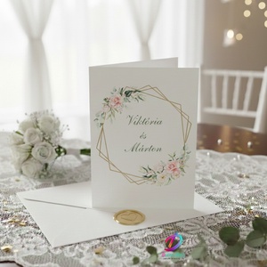 Esküvői meghívó pasztell színekkel, Esküvő, Meghívó & Kártya, Meghívó, Fotó, grafika, rajz, illusztráció, MESKA