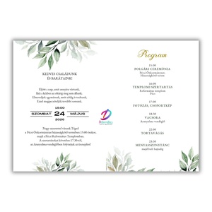Greenary esküvői meghívó - esküvő - meghívó & kártya - meghívó - Meska.hu