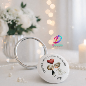 Hasznos esküvői köszönetajándék-Zsebtükör, sminktükör - esküvő - emlék & ajándék - köszönőajándék - Meska.hu