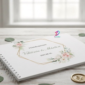 Esküvői vendégkönyv, Esküvő, Emlék & Ajándék, Vendégkönyv, Fotó, grafika, rajz, illusztráció, MESKA