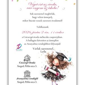 Ballagási Meghívó - otthon & életmód - papír, írószer - ajándékozás kellékei - meghívó - Meska.hu