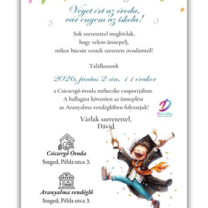 Ballagási Meghívó - otthon & életmód - papír, írószer - ajándékozás kellékei - meghívó - Meska.hu