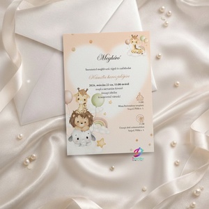 Keresztelési meghívó lányoknak� elegáns, személyre szabott, prémium kivitel, Baba - mama, Keresztelő kellékek, Keresztelő meghívó, Fotó, grafika, rajz, illusztráció, MESKA
