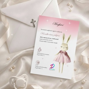 Keresztelési meghívó lányoknak� elegáns, személyre szabott, prémium kivitel, Baba - mama, Keresztelő kellékek, Keresztelő meghívó, Fotó, grafika, rajz, illusztráció, MESKA