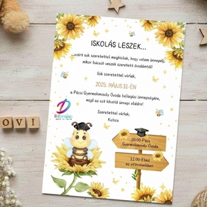 Ovis ballagási meghívó-méhecskés - Meska.hu