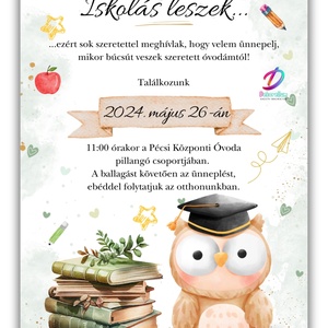 Ovis ballagási meghívó-bagoly - otthon & életmód - papír, írószer - ajándékozás kellékei - meghívó - Meska.hu