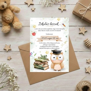 Ovis ballagási meghívó-bagoly - Meska.hu