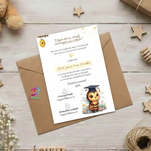 Ovis ballagási meghívó-méhecskés - Meska.hu