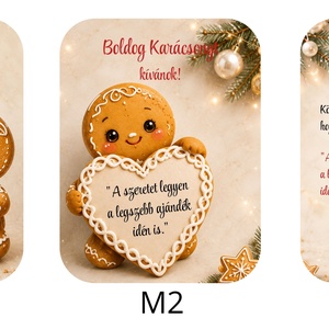 Egyedi karácsonyi hűtőmágnes � személyre szabott vendégajándék, köszönetajándék, céges ajándék - otthon & életmód - konyhafelszerelés, tálalás - konyhai dekoráció - hűtőmágnes - Meska.hu