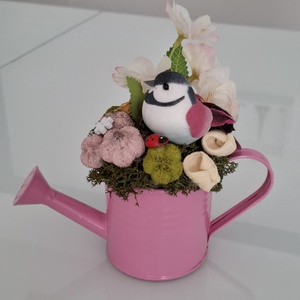 Tavaszi asztaldísz madárral - Meska.hu