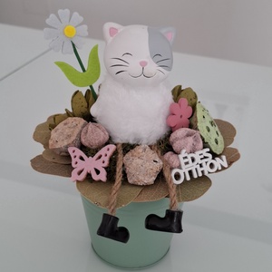 Cicás asztaldísz, Otthon & Életmód, Virágdekoráció, Virágdíszek, Asztali virágdísz, , MESKA