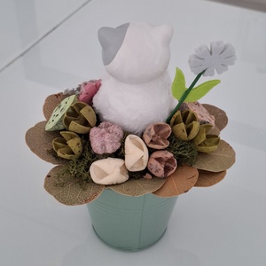 Cicás asztaldísz - otthon & életmód - virágdekoráció - virágdíszek - asztali virágdísz - Meska.hu