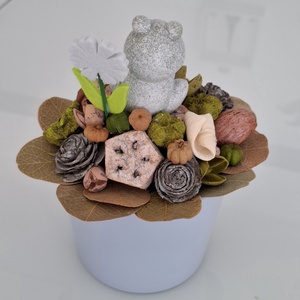 Tavaszi asztaldísz békával - Meska.hu