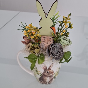 Húsvéti dísz bögrében - ünnepi díszek, dekorációk - húsvéti díszek és dekorációk - húsvéti asztaldíszek - Meska.hu