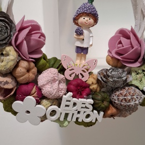 Levendula figurás kopogtató - otthon & életmód - virágdekoráció - virágdíszek - dekor koszorúk, kopogtatók - Meska.hu