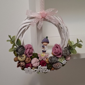 Levendula figurás kopogtató - otthon & életmód - virágdekoráció - virágdíszek - dekor koszorúk, kopogtatók - Meska.hu