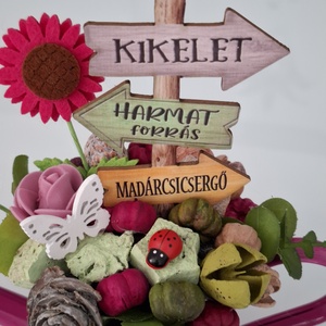 Tavaszi asztaldísz locsolókannában - otthon & életmód - virágdekoráció - virágdíszek - asztali virágdísz - Meska.hu