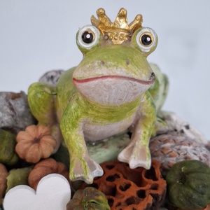 Locsoló békával - otthon & életmód - virágdekoráció - virágdíszek - asztali virágdísz - Meska.hu