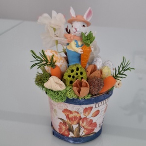 Húsvéti dísz nyuszival - Meska.hu