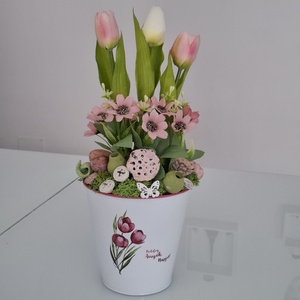 Anyák napi virágdísz tulipánnal - Meska.hu