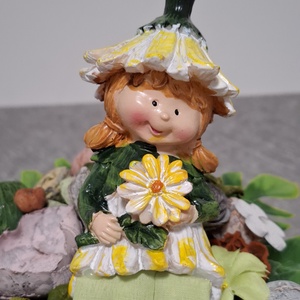 Lógólábú figura kaspóban  - otthon & életmód - virágdekoráció - virágdíszek - asztali virágdísz - Meska.hu