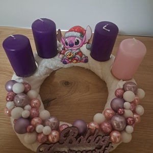 Stitch adventi koszorú - Meska.hu