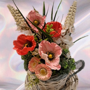 Pipacsos asztaldísz - Meska.hu