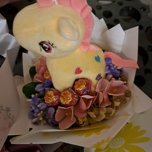 Unikornisos csokor - otthon & életmód - virágdekoráció - virágok - virágcsokor - Meska.hu