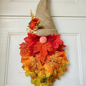 Őszi ajtódísz, Lombmanó közepes (50cm) - Meska.hu