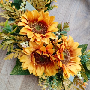 Napraforgós ajtódísz, őszi kopogtattó  - otthon & életmód - dekoráció - ajtó- és ablak dekoráció - ajtódísz & kopogtató - Meska.hu