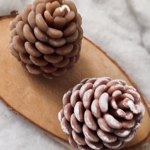 Toboz gyertya  nagy  - karácsony - karácsonyi lakásdekoráció - karácsonyi illatgyertya, mécses - Meska.hu