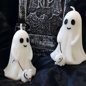 Kézműves gyertya, szellem kutyával  - otthon & életmód - gyertya, illat, aroma - gyertya - Meska.hu