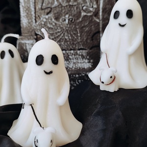 Kézműves gyertya, szellem kutyával  - otthon & életmód - gyertya, illat, aroma - gyertya - Meska.hu