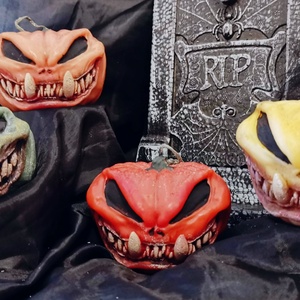 Halloween gyertya, szörnyű töl - otthon & életmód - gyertya, illat, aroma - gyertya - Meska.hu