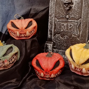 Halloween gyertya, szörnyű töl - otthon & életmód - gyertya, illat, aroma - gyertya - Meska.hu