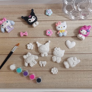 Festhető gipszfigurák szett, Kuromi -Hello Kitty - diy (csináld magad) - egységcsomag - Meska.hu