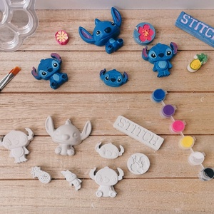 Festhető gipszfigurák szett, Stitch - Meska.hu