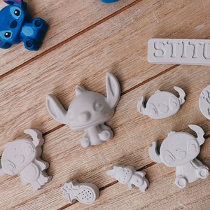 Festhető gipszfigurák szett, Stitch - diy (csináld magad) - egységcsomag - Meska.hu
