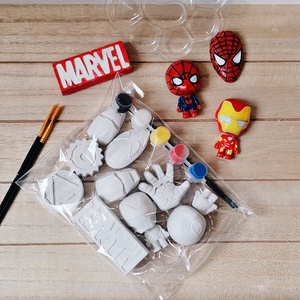 Festhető gipszfigurák szett, Marvel, Vasember , Pókember  - Meska.hu