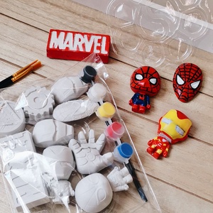 Festhető gipszfigurák szett, Marvel, Vasember , Pókember  - diy (csináld magad) - egységcsomag - Meska.hu