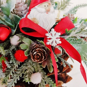 Karácsonyi dísz, óriási toboz függelék, mikulás manó  - karácsony - karácsonyi lakásdekoráció - karácsonyi lakásdíszek - Meska.hu