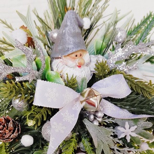 Karácsonyi dísz, óriási toboz függelék, mikulás manó  - karácsony - karácsonyi lakásdekoráció - karácsonyi lakásdíszek - Meska.hu