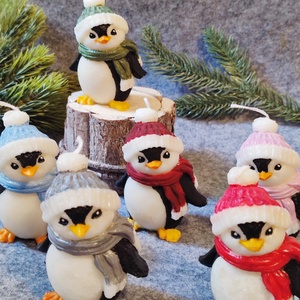 Kézműves gyertya,  pingvin  - otthon & életmód - gyertya, illat, aroma - gyertya - Meska.hu