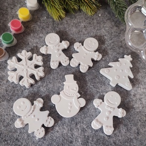 Festhető gipszfigurák szett, Mezi , DIY (Csináld magad), Egységcsomag, Gipszöntés, Kerámia, MESKA