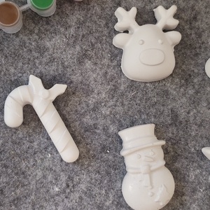 Festhető gipszfigurák szett, Karácsonyi vegyes - diy (csináld magad) - egységcsomag - Meska.hu