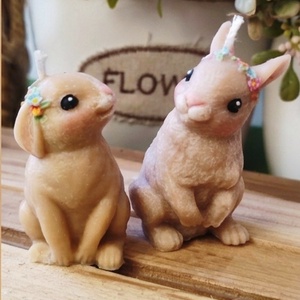  Kis nyuszik - kézműves gyertya - Meska.hu