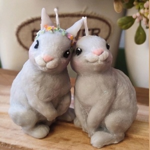  Kis nyuszik - kézműves gyertya - otthon & életmód - gyertya, illat, aroma - gyertya - Meska.hu