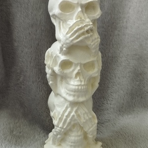 Nem lát, nem hall, nem beszél koponya, Otthon & Életmód, Dekoráció, Halloween, Halloweeni figurák, , MESKA