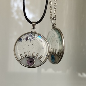 Kék szem nyaklánc - ékszer - nyaklánc - medál - Meska.hu